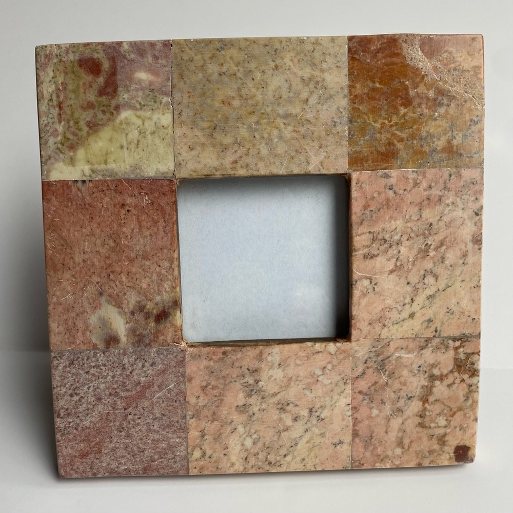 Granite Frame 2.5” X 2.5” Picture Slate Tiles Travertine Rustic Beige Pink Tan